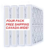 4" Pleated Merv 8  16x25x4 FREE SHIP - 4 pack