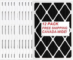 20x25x1 Carbon FREE SHIP Standard Capacity Furnace Dust Filter Canada - 12-pack