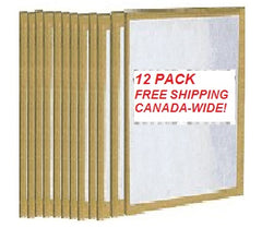 16x25x1 Throwaway Poly FREE SHIP Standard Capacity Furnace Dust Filter Canada - 12-pack